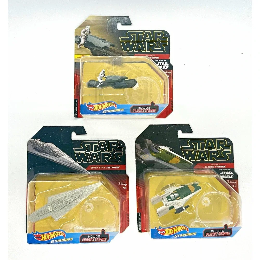Hot Wheels Star Wars Starships Lot 3 Super Star Destroyer A-Wing Treadspeeder